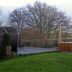 Wood-fired hot tub with a view, Forest of Dean, Dec/Jan 2013